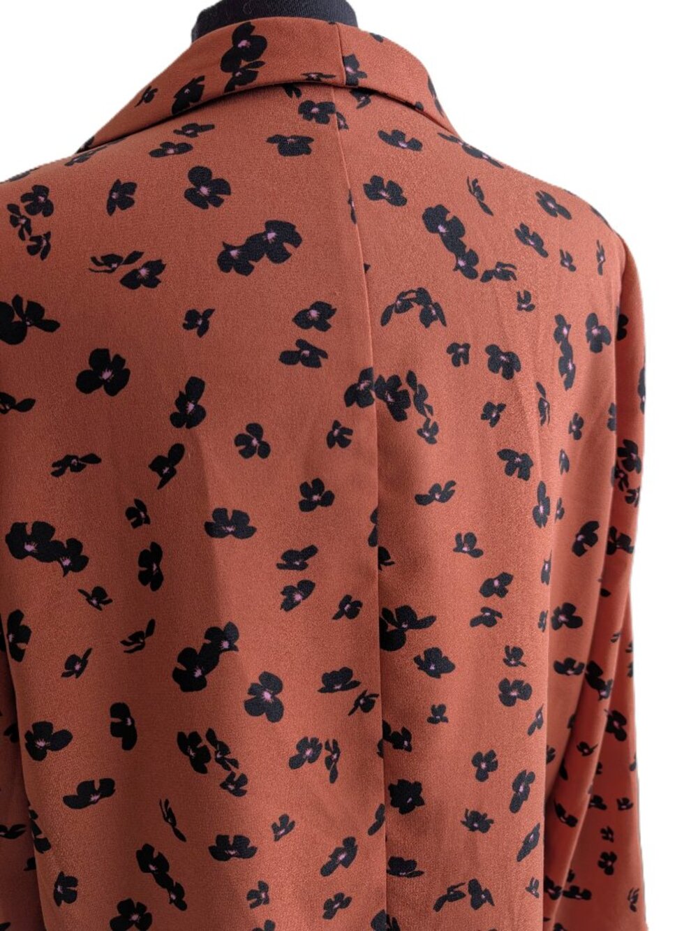 LEITH Rust Floral Open-Front Blazer | Small - Picture 7 of 9